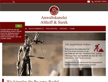 Tablet Screenshot of anwalt-althoff.de